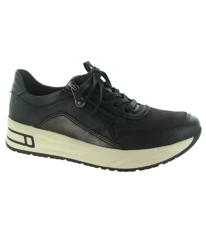 baskets et sneakers - Tendance - femme - Cuir - Noir - Rieker