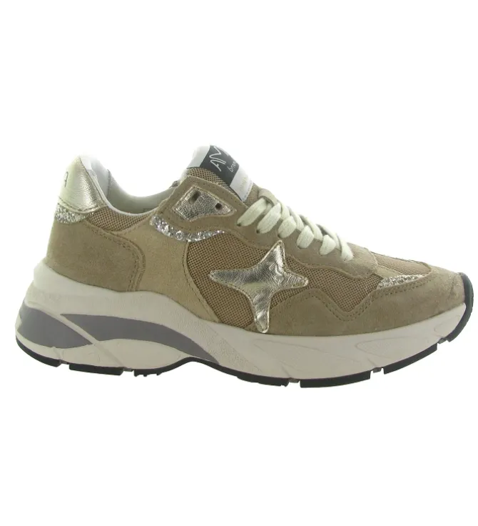 baskets et sneakers - Tendance - femme - Cuir - Marron - Ama brand