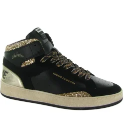 baskets et sneakers - Tendance - femme - Cuir - Noir - Crime london