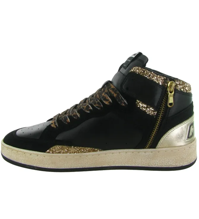 baskets et sneakers - Tendance - femme - Cuir - Noir - Crime london