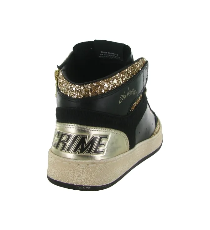baskets et sneakers - Tendance - femme - Cuir - Noir - Crime london