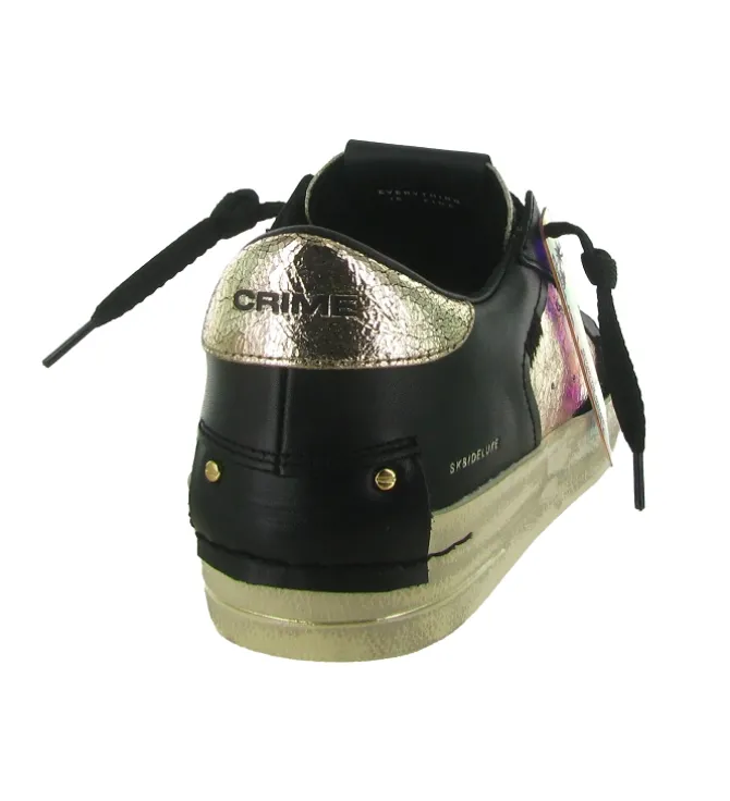 baskets et sneakers - Tendance - femme - Cuir - Noir - Crime london