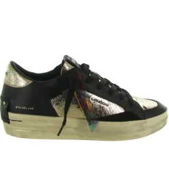 baskets et sneakers - Tendance - femme - Cuir - Noir - Crime london