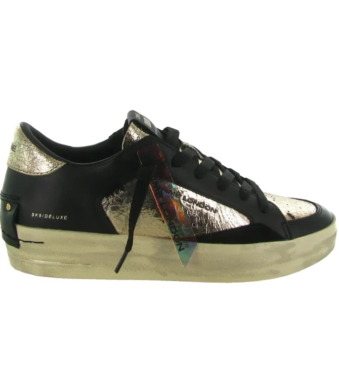 baskets et sneakers - Tendance - femme - Cuir - Noir - Crime london