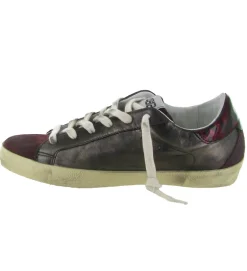 baskets et sneakers - Tendance - femme - Cuir - Bordeaux - 4b12