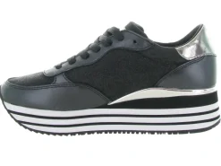 baskets et sneakers - Tendance - femme - Cuir - Noir - Crime london