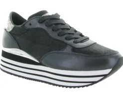 baskets et sneakers - Tendance - femme - Cuir - Noir - Crime london