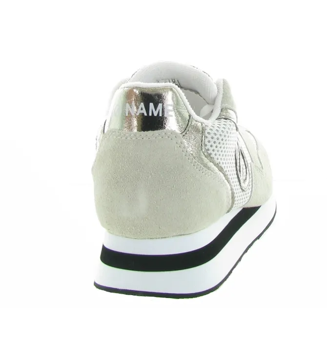 baskets et sneakers - Tendance - femme - Cuir - Argent - No name