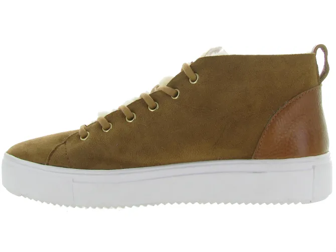 baskets et sneakers - Tendance - femme - Nubuck - Jaune - Black stone