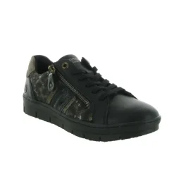 baskets et sneakers - Tendance - femme - Cuir - Noir - Remonte