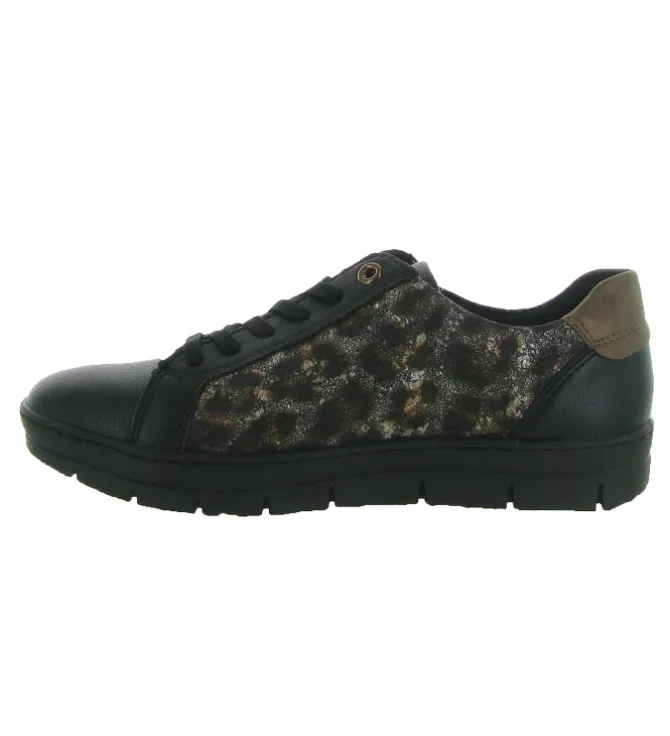 baskets et sneakers - Tendance - femme - Cuir - Noir - Remonte