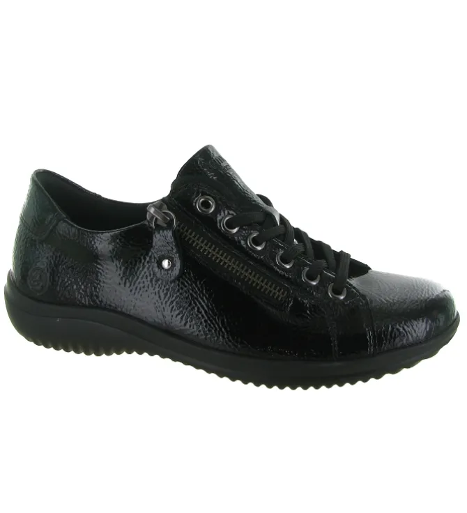 baskets et sneakers - Tendance - femme - Cuir - Noir - Remonte