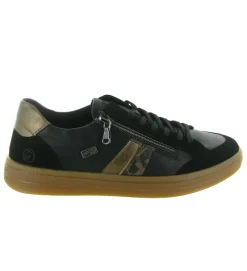 baskets et sneakers - Tendance - femme - Cuir - Noir - Remonte