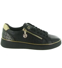 baskets et sneakers - Tendance - femme - Cuir - Noir - Remonte