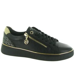 baskets et sneakers - Tendance - femme - Cuir - Noir - Remonte
