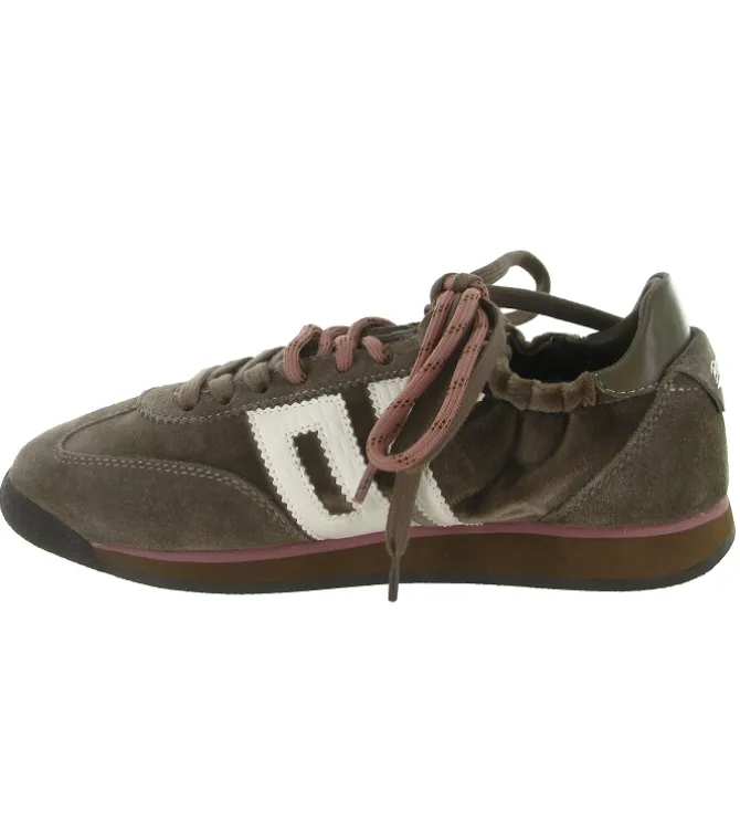 baskets et sneakers - Tendance - femme - Nubuck - Taupe - Back70