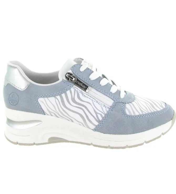 baskets et sneakers - Tendance - femme - Cuir - Bleu - Rieker