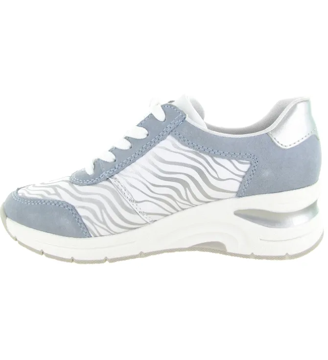 baskets et sneakers - Tendance - femme - Cuir - Bleu - Rieker
