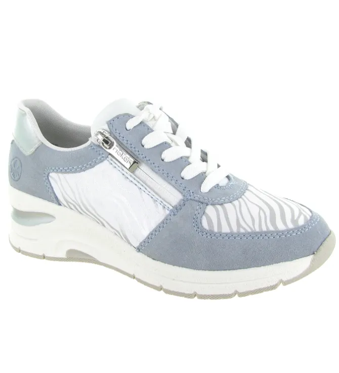 baskets et sneakers - Tendance - femme - Cuir - Bleu - Rieker