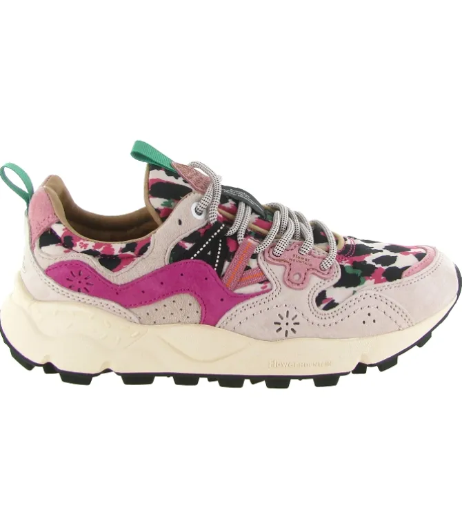 baskets et sneakers - Tendance - femme - Nubuck - Rose - Flower mountain