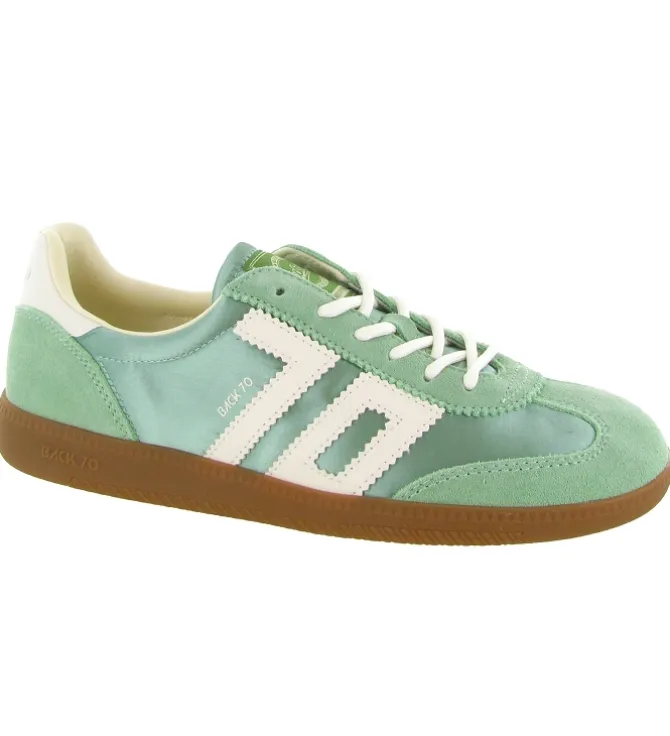 baskets et sneakers - Tendance - femme - Nylon - Vert amande - Back70