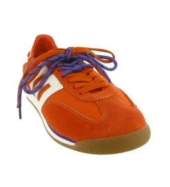 baskets et sneakers - Tendance - femme - Nubuck - Orange - Back70