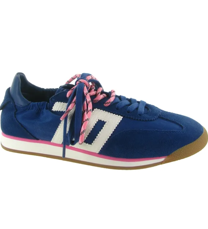 baskets et sneakers - Tendance - femme - Nubuck - Bleu Marine - Back70