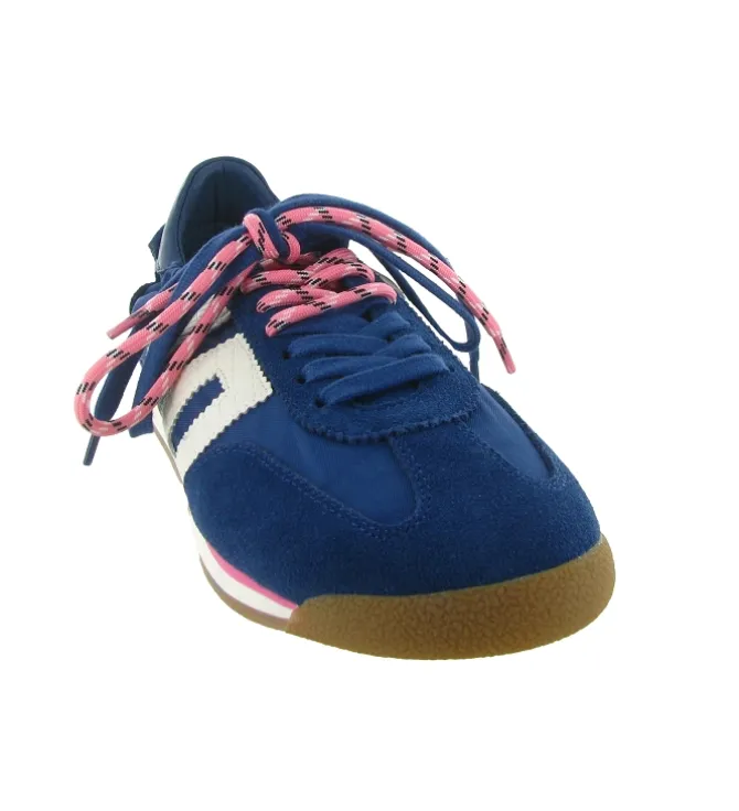 baskets et sneakers - Tendance - femme - Nubuck - Bleu Marine - Back70