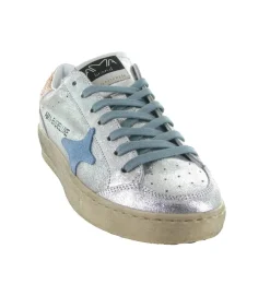 baskets et sneakers - Tendance - femme - Cuir - Argent - Ama brand