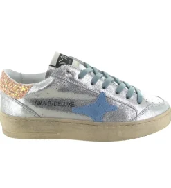 baskets et sneakers - Tendance - femme - Cuir - Argent - Ama brand