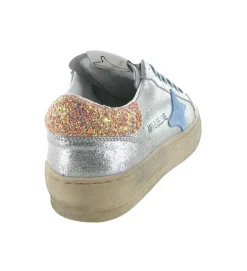 baskets et sneakers - Tendance - femme - Cuir - Argent - Ama brand