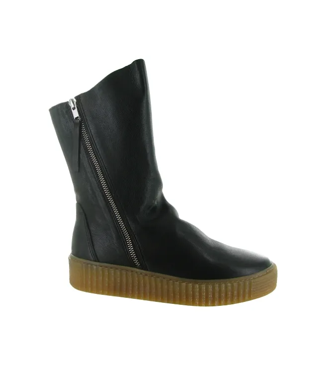 bottes - Casual - femme - Cuir - Noir - Armando