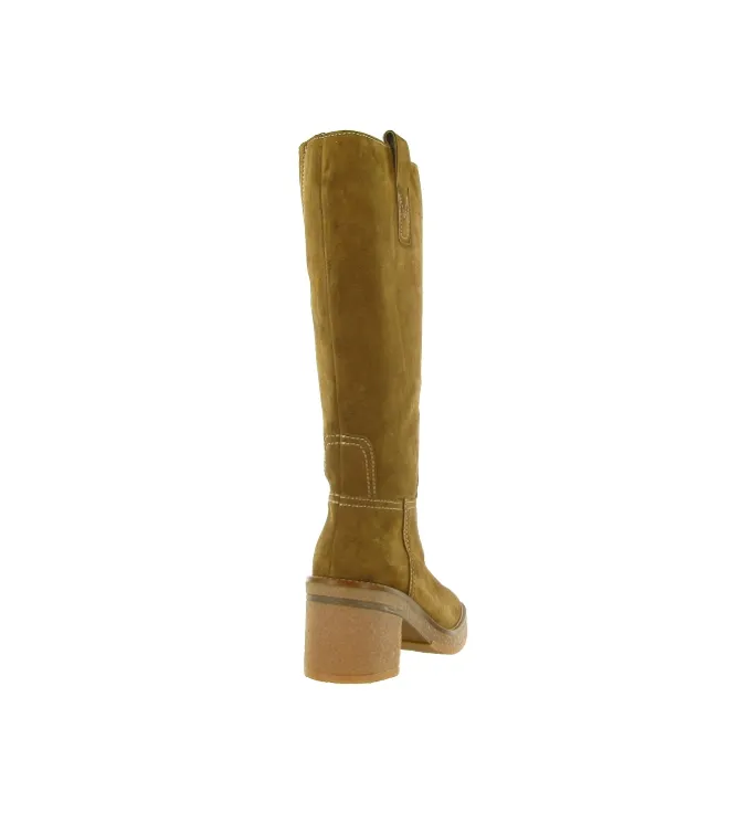 bottes - Casual - femme - Nubuck - Camel - Alpe