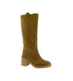 bottes - Casual - femme - Nubuck - Camel - Alpe