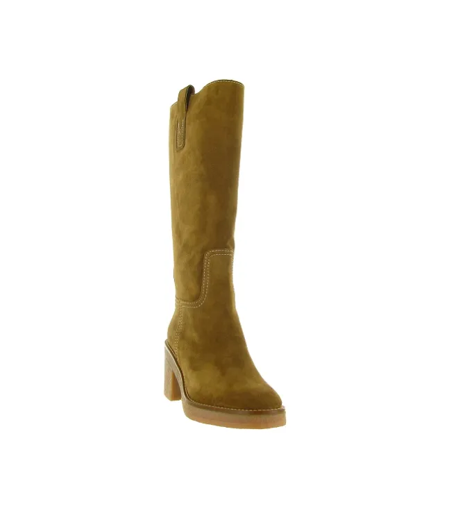 bottes - Casual - femme - Nubuck - Camel - Alpe