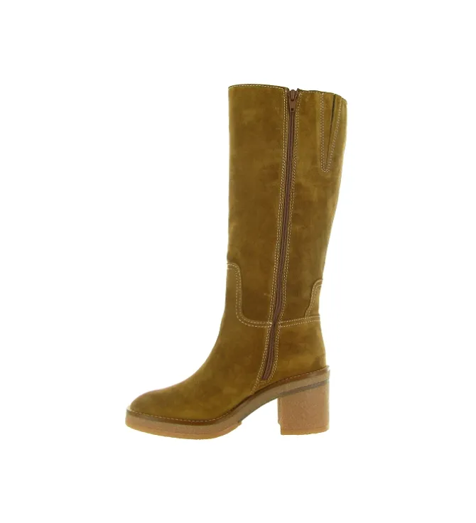 bottes - Casual - femme - Nubuck - Camel - Alpe