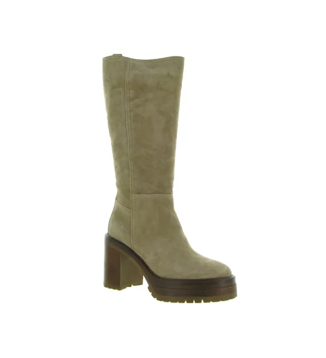 bottes - Casual - femme - Nubuck - Taupe - Alpe