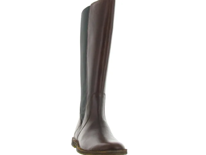 bottes - Cavalières - femme - Cuir - Marron - Kickers