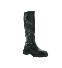 bottes - Cavalières - femme - Cuir - Noir - Unisa