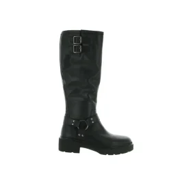 bottes - Cavalières - femme - Cuir - Noir - Unisa