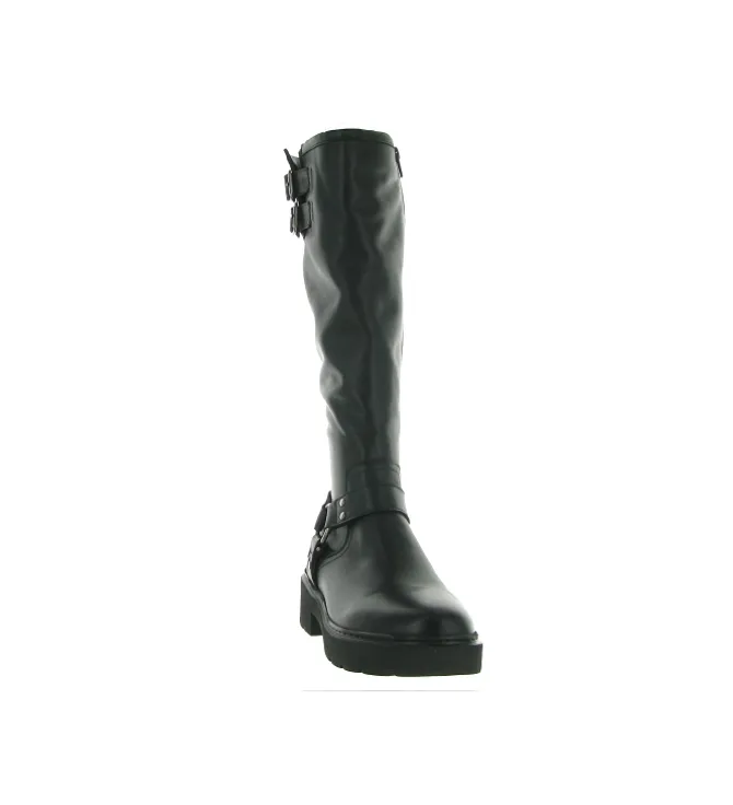 bottes - Cavalières - femme - Cuir - Noir - Unisa
