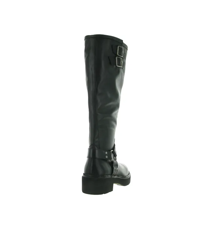 bottes - Cavalières - femme - Cuir - Noir - Unisa