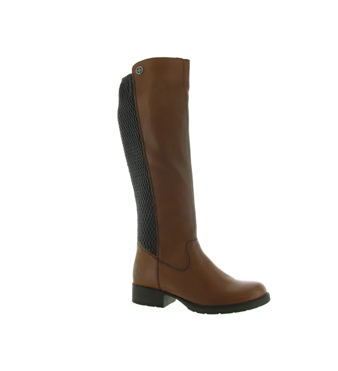 bottes - Cavalières - femme - Synthétique - Marron - Rieker