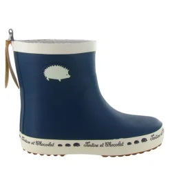 bottes de pluie - - junior garcon - Caoutchouc - Bleu - Pom d api