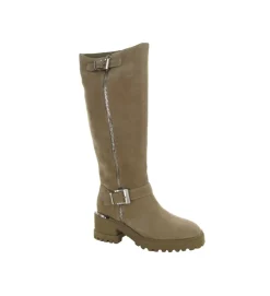 bottes - Motardes - femme - Cuir - Beige - Alma en pena