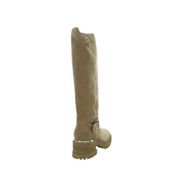 bottes - Motardes - femme - Cuir - Beige - Alma en pena