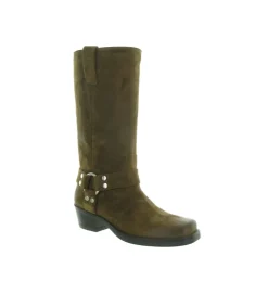 bottes - Motardes - femme - Cuir - Marron - Julie dee