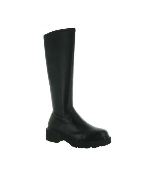 bottes - Motardes - femme - Cuir - Noir - Unisa