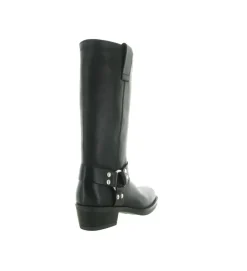 bottes - Motardes - femme - Cuir - Noir - Julie dee