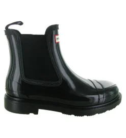 bottes - Pluie - femme - Caoutchouc - Noir - Hunter